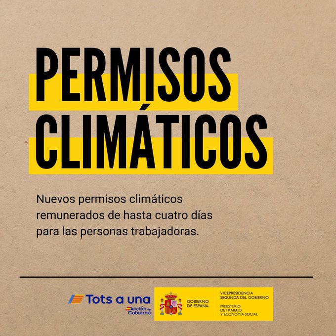 O GOBERNO APROBA NOVAS MEDIDAS EN MATERIA LABORAL E DE PREVENCIÓN DE RISCOS RELACIONADOS CO CAMBIO CLIMÁTICO E CATÁSTROFES