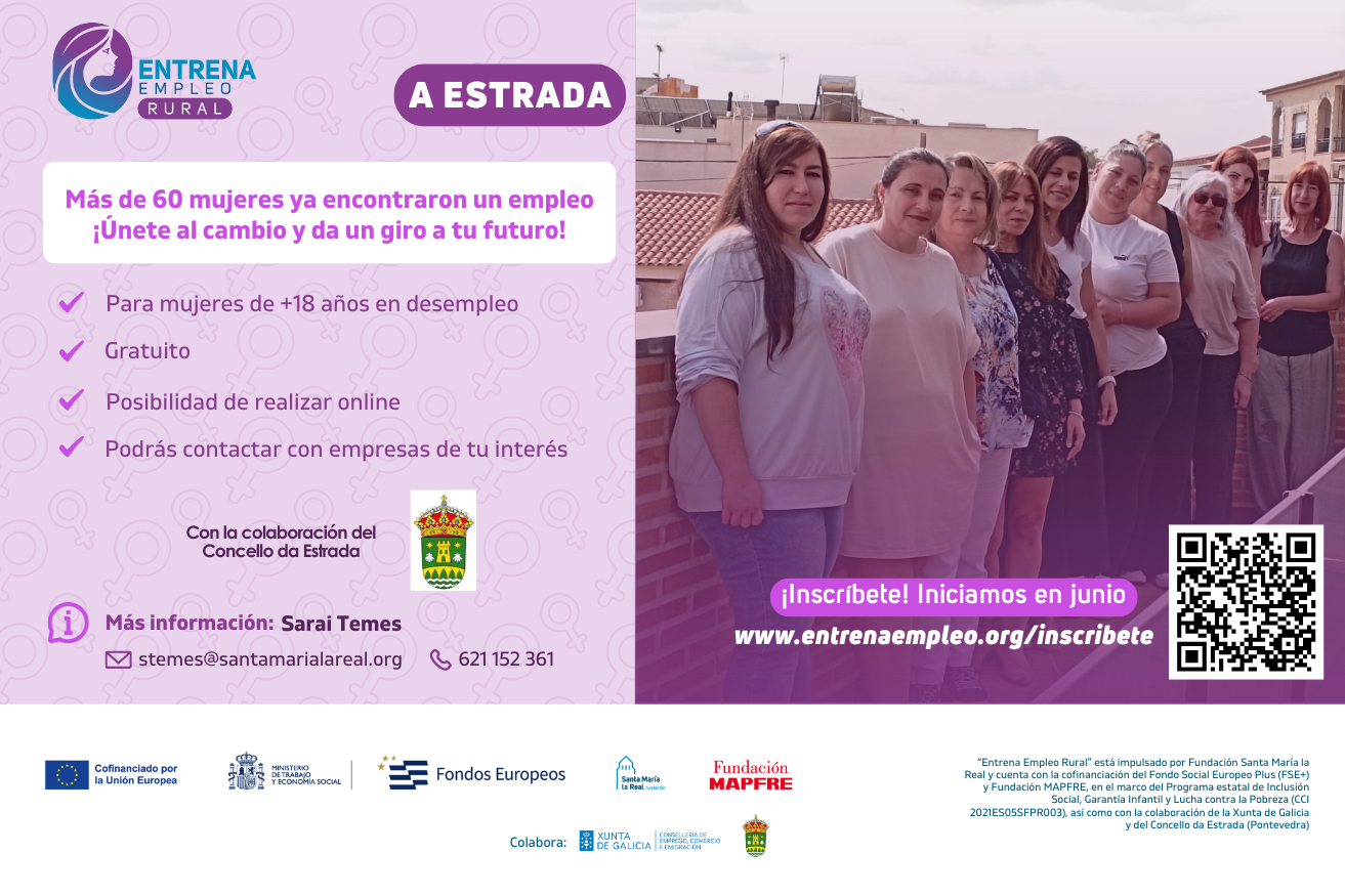 CONCELLO DA ESTRADA EN COLABORACIÓN CON FUNDACIÓN SANTA MARIA LA REAL PON EN MARCHA UN PLAN DE EMPREGO 